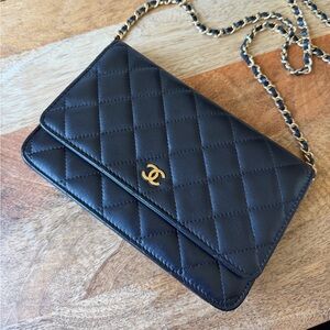 CHANEL Wallet on Chain in Black with box and authentication card